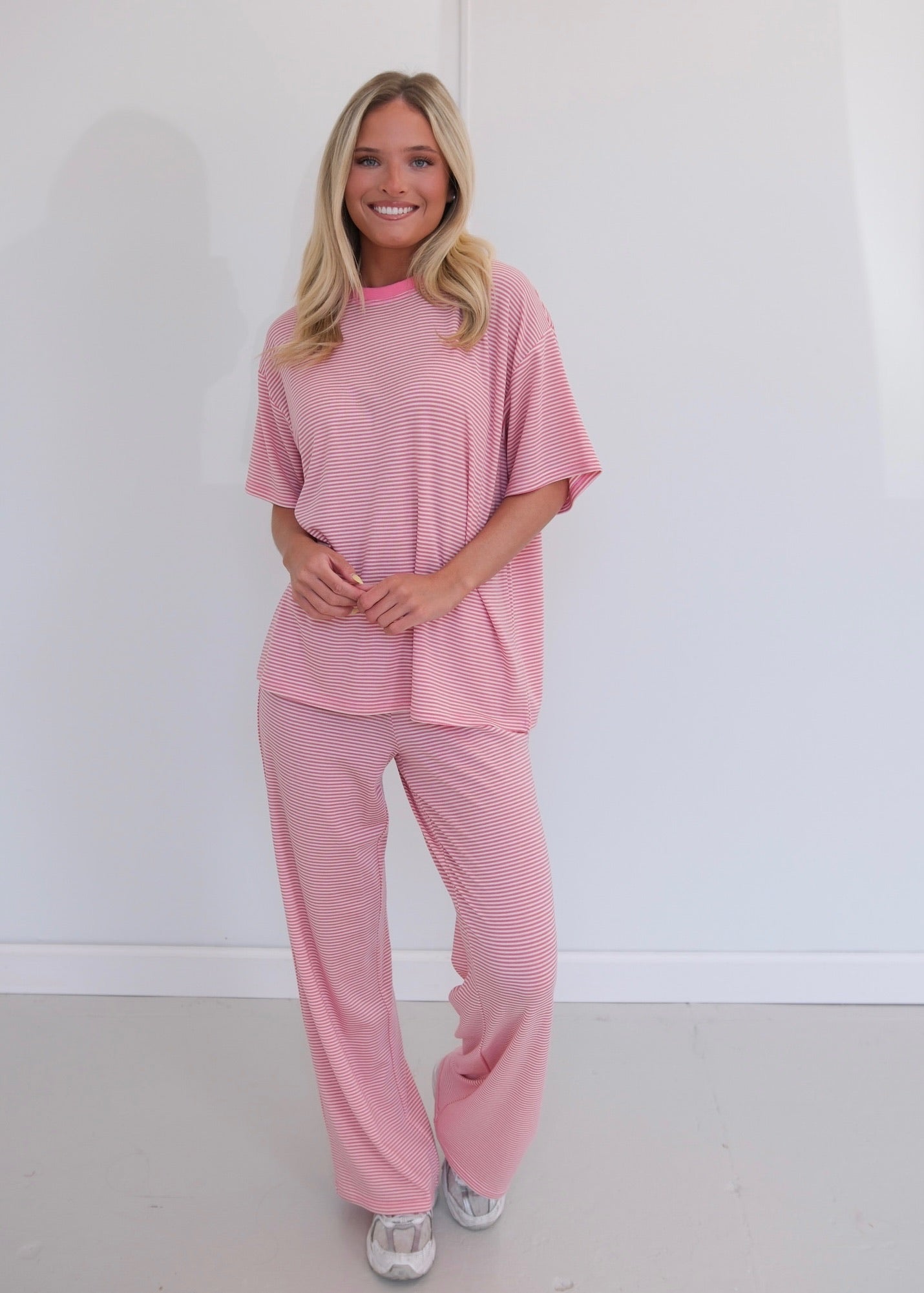 Bubblegum Striped Lounge Pants