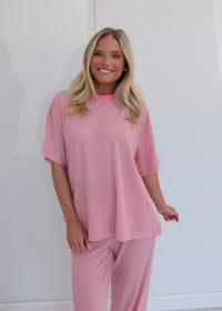 Bubblegum Striped Lounge Pants