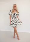 Sallie Polka Dot Dress - Cream/Black