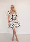 Sallie Polka Dot Dress - Cream/Black