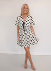 Sallie Polka Dot Dress - Cream/Black