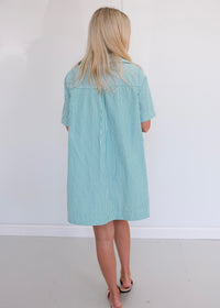 Green Striped Dress