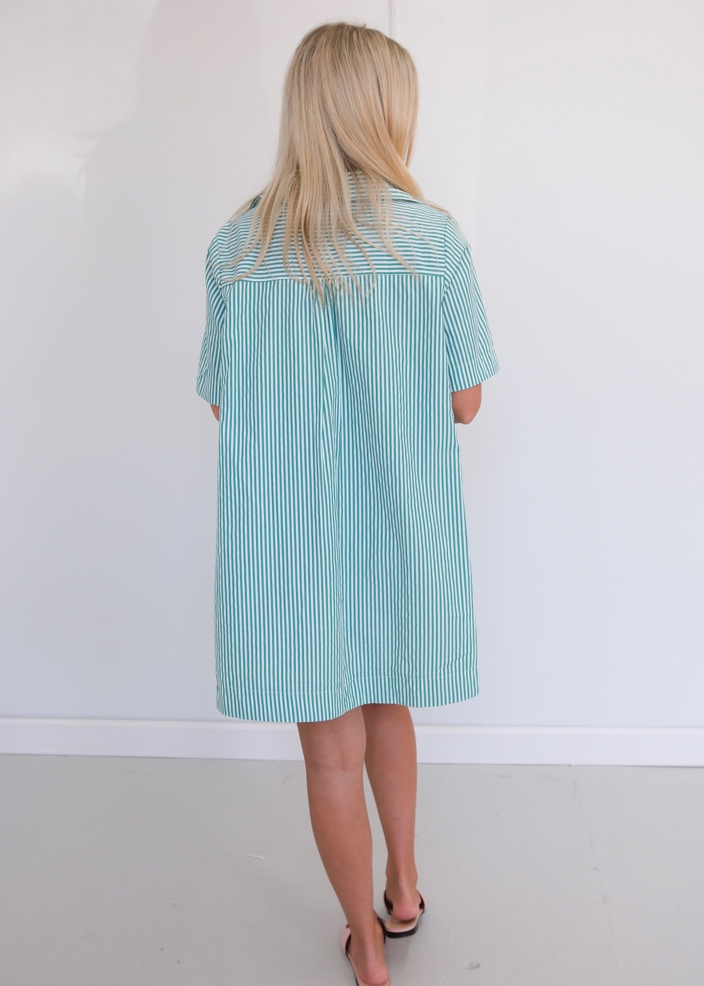 Green Striped Dress