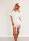 Addison Romper - White