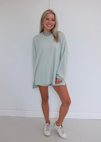 Comfy Striped Lounge Shorts - Mint