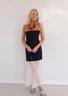 Two Toned Maxi Dress -Black/White