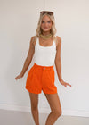 Orange Corduroy Shorts