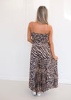 Printed Pleated Midi Dress