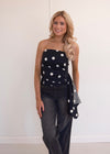 Polka Dot Strapless Top