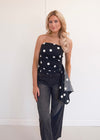 Polka Dot Strapless Top
