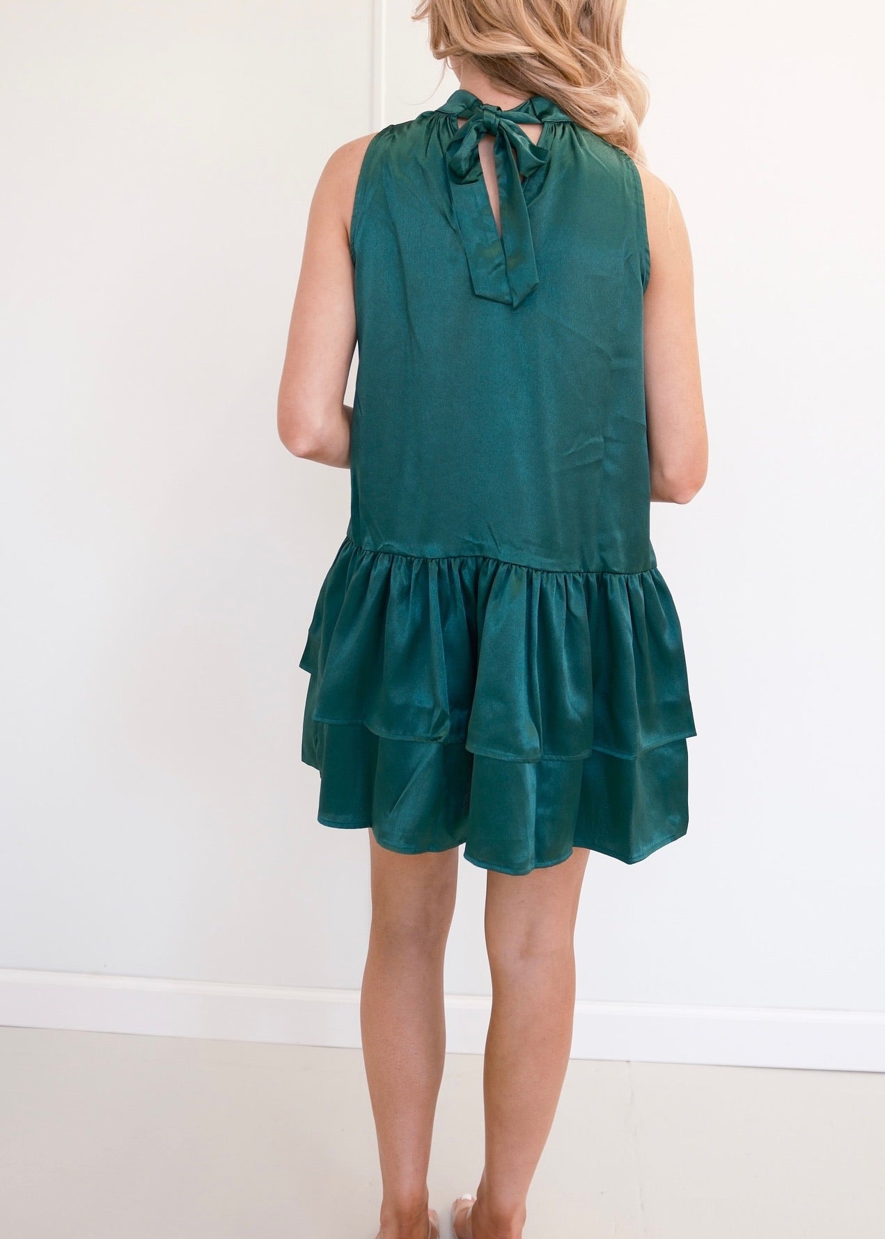 Claudia Halter Mini Dress - Green