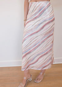 Miranda Sequin Midi Skirt