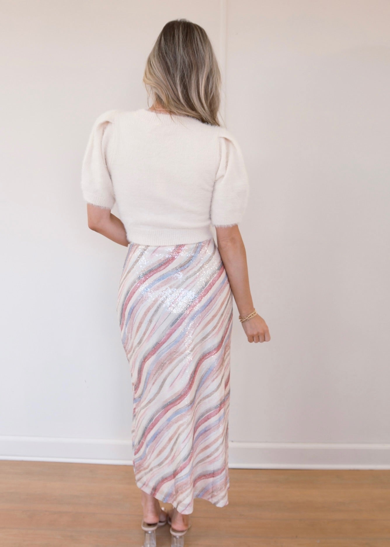 Miranda Sequin Midi Skirt