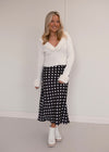 Polka Dot Midi Skirt