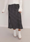 Polka Dot Midi Skirt