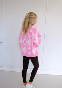 Pink Heart Cardigan