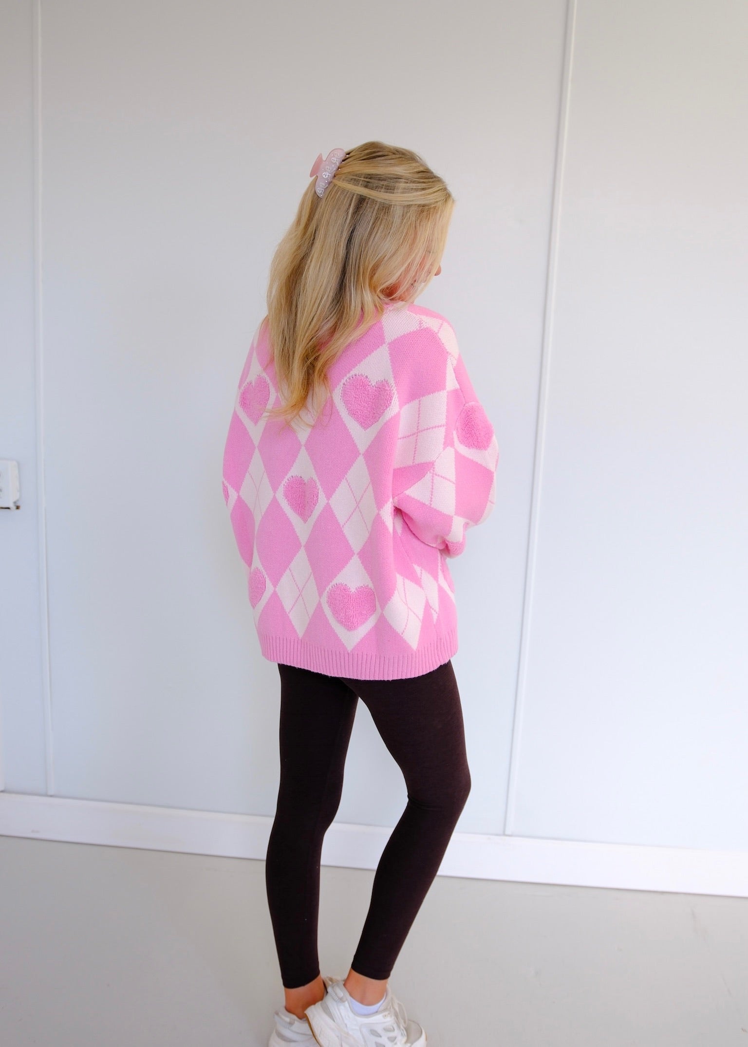 Pink Heart Cardigan