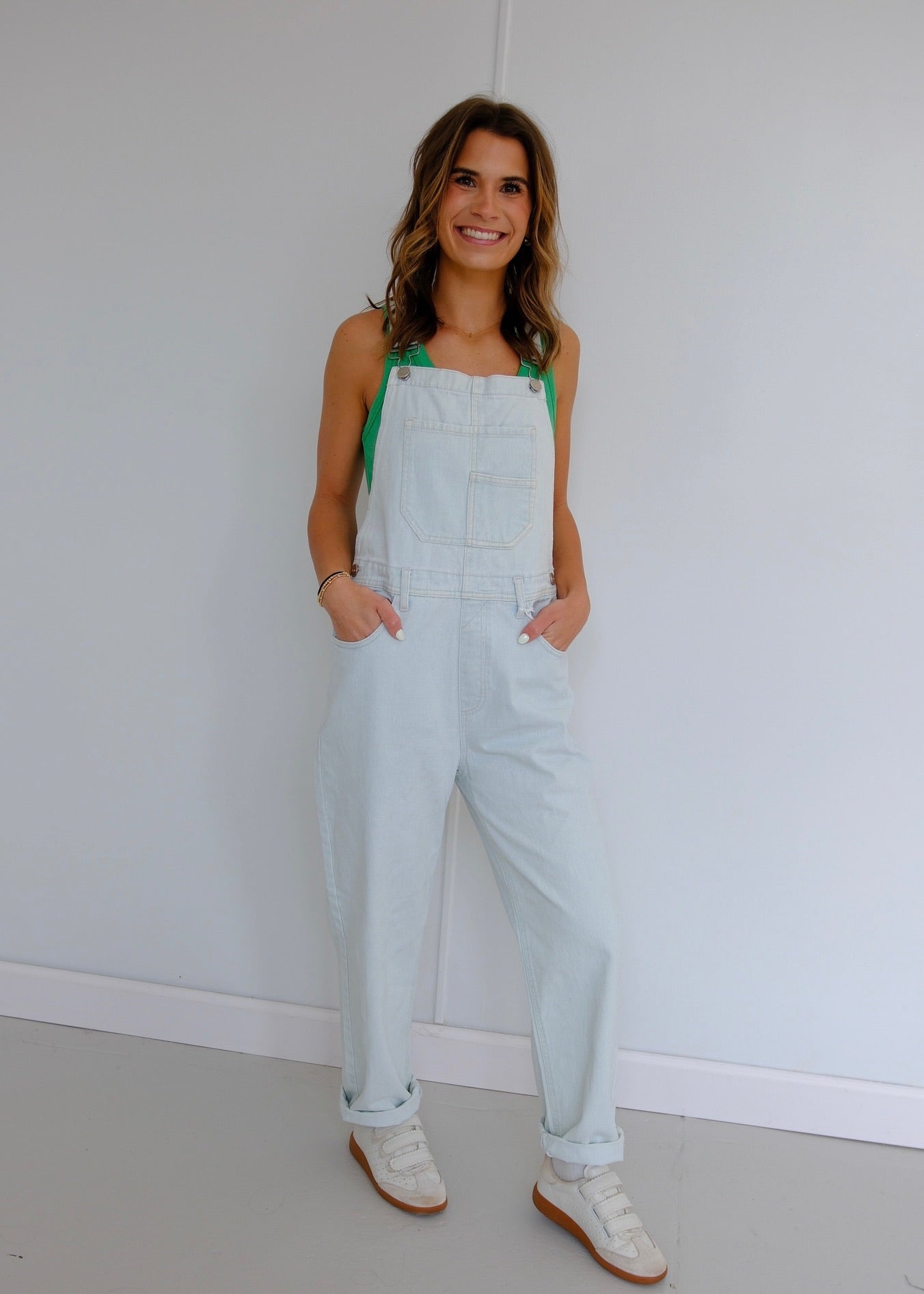 Evie Denim Overalls - Light blue