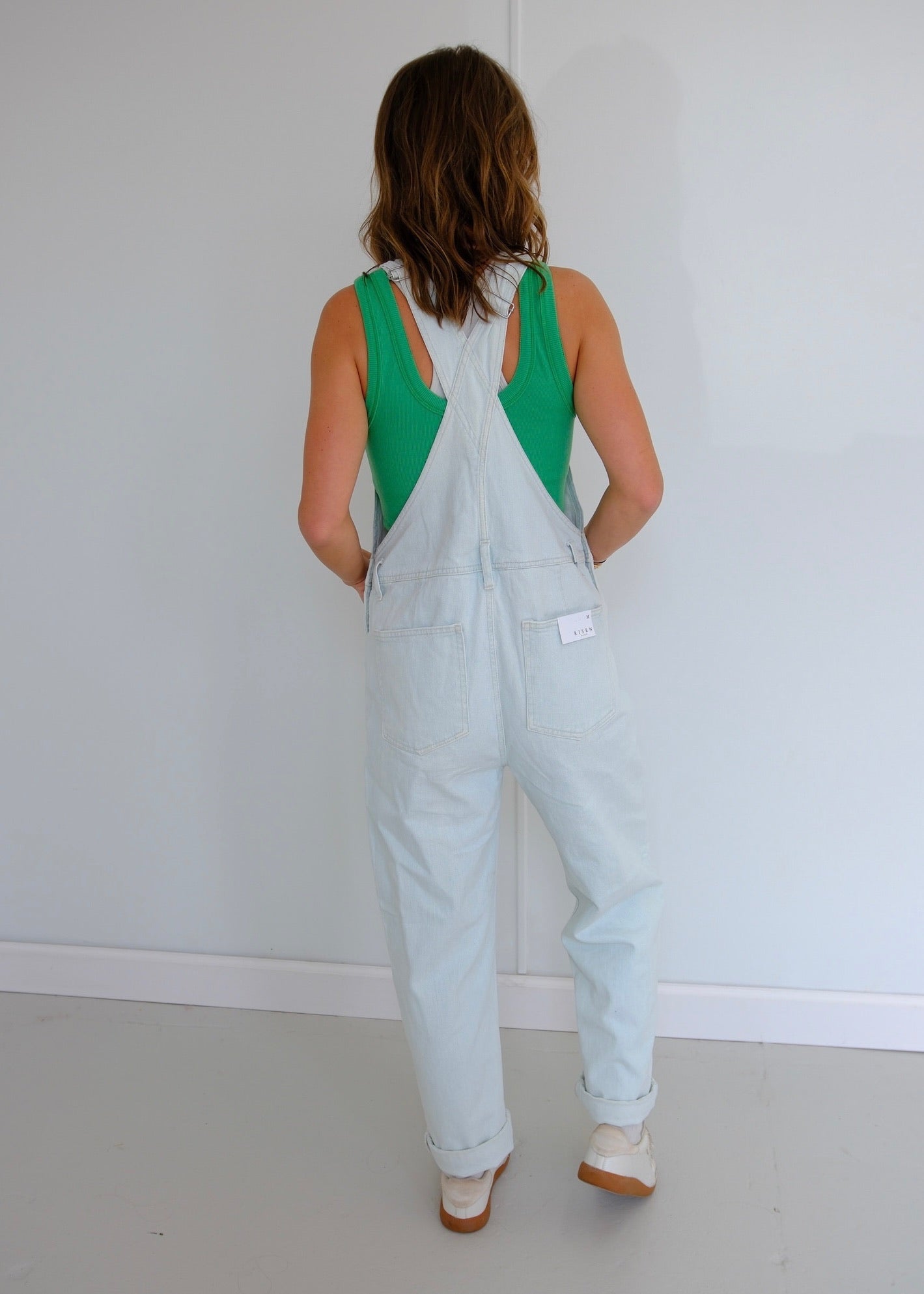 Evie Denim Overalls - Light blue
