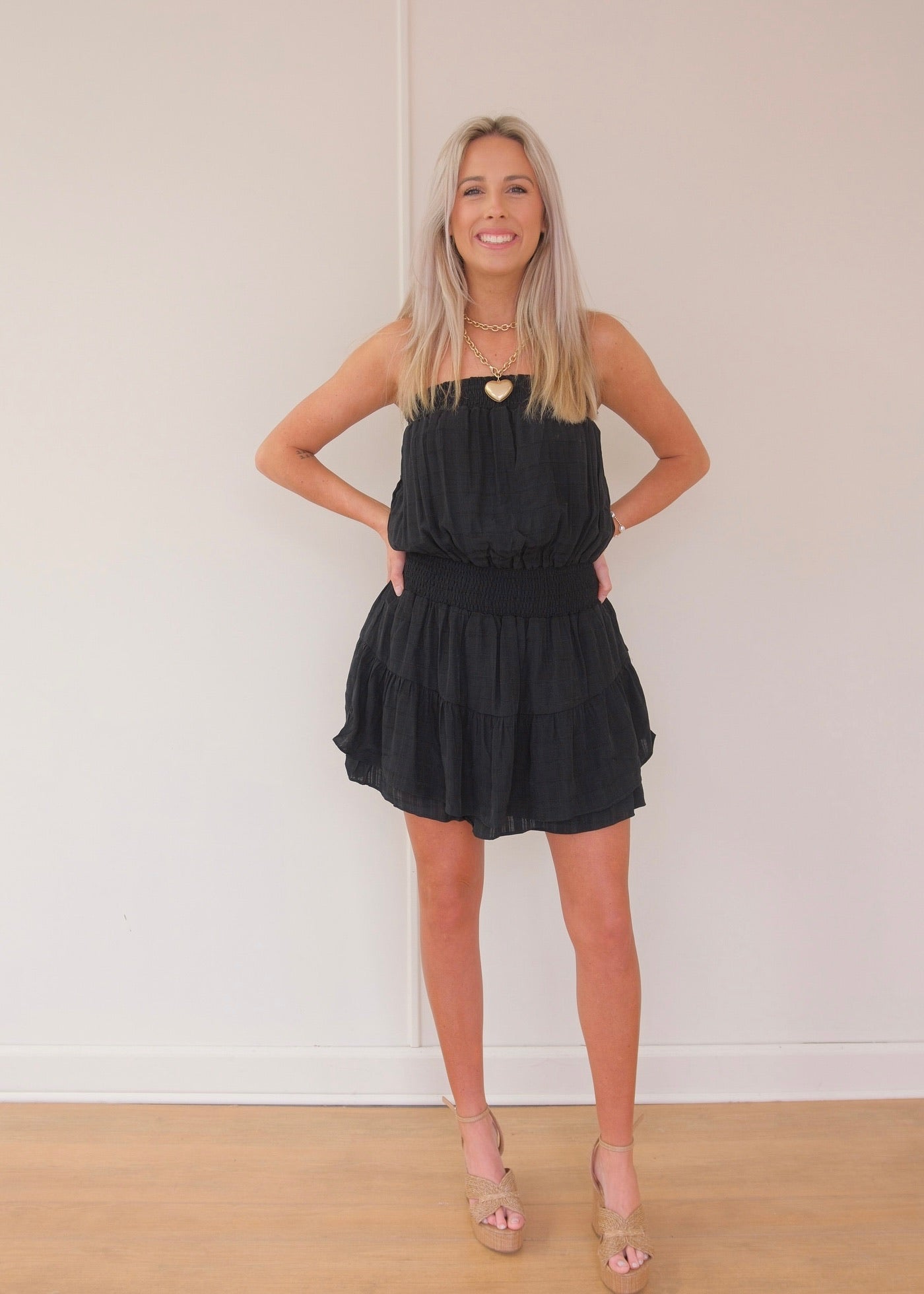 Lilly Strapless Dress - Black