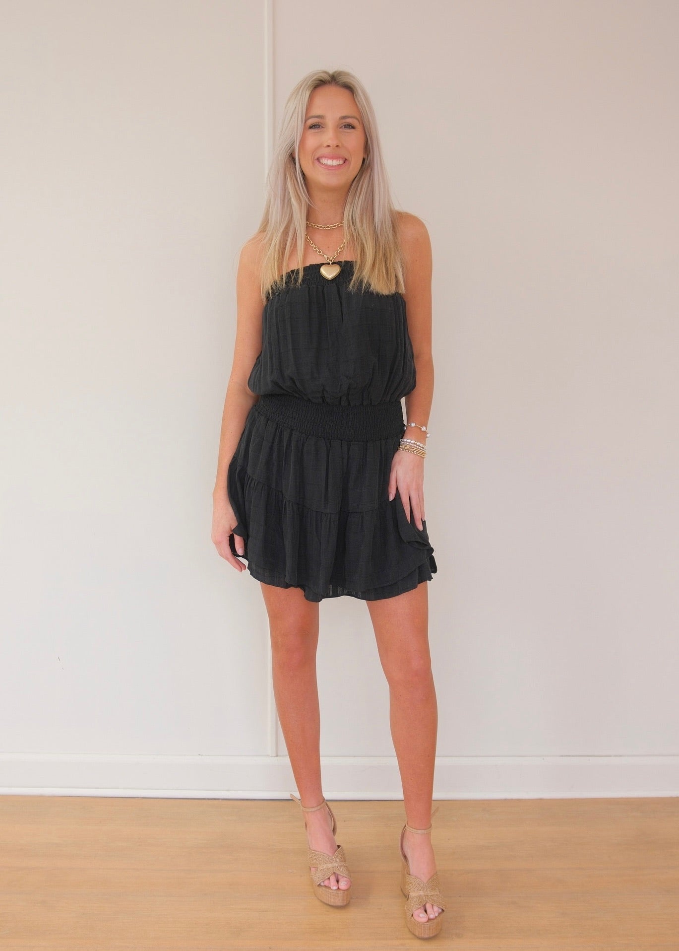 Lilly Strapless Dress - Black
