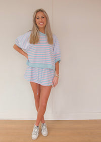 Cotton Candy Striped Skirt Set