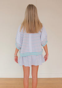 Cotton Candy Striped Skirt Set