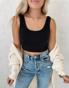 Ribbed Black Tank