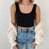 Ribbed Black Tank