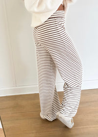 Clara Striped Pants - Brown/Cream