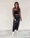 Jamie Faux Leather Skirt