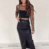 Jamie Faux Leather Skirt