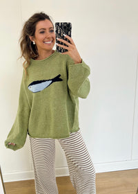 Fisherman Sweater - Olive