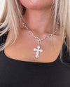 Pearl Cross Necklace