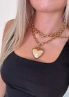 Chunky Heart Wrap Necklace