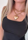 Chunky Heart Wrap Necklace