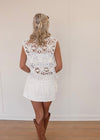 Crochet Fringe Top - White