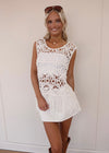 Crochet Fringe Top - White