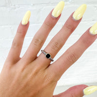 Black Stone Cable Ring
