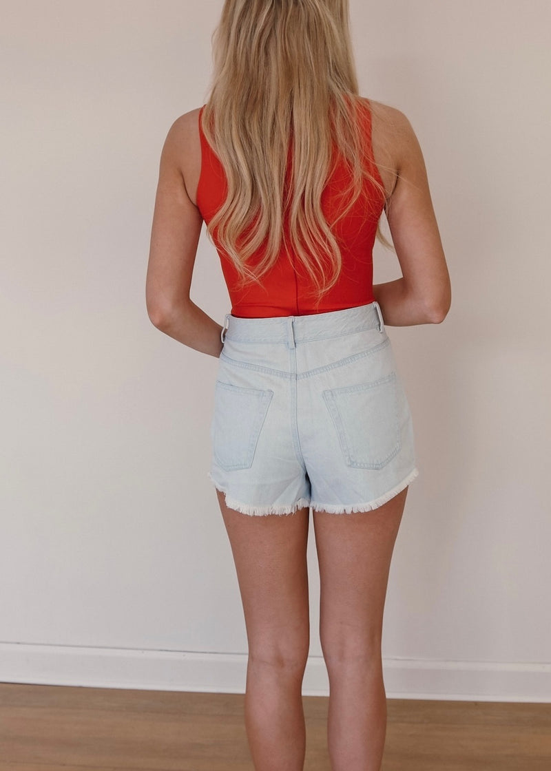 Star Patch Denim Shorts