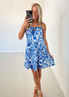 Mary Ann Dress - Blue/White