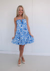 Mary Ann Dress - Blue/White
