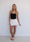 White Denim Mini Skirt