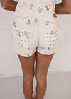 Juliette Overalls - Floral/Ivory