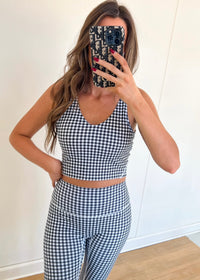 Gingham Print Active Set - Black/White