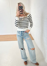 Bella Striped Knit Top