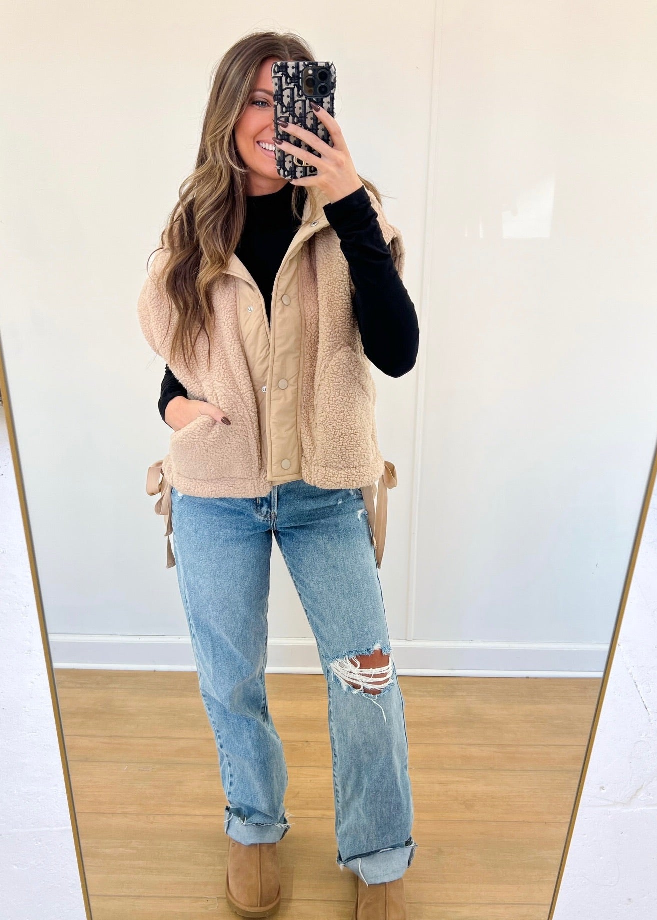 Darcy Teddy Vest - Tan