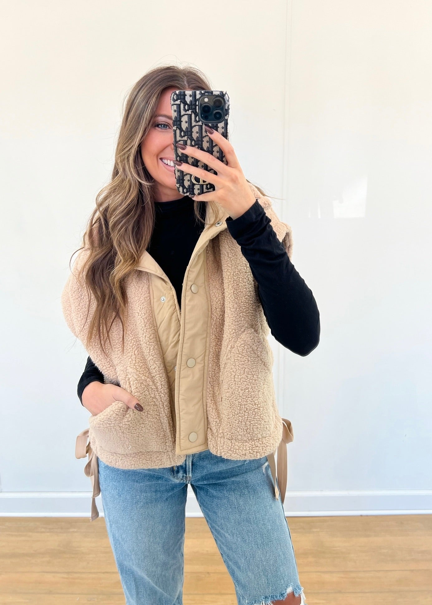 Darcy Teddy Vest - Tan