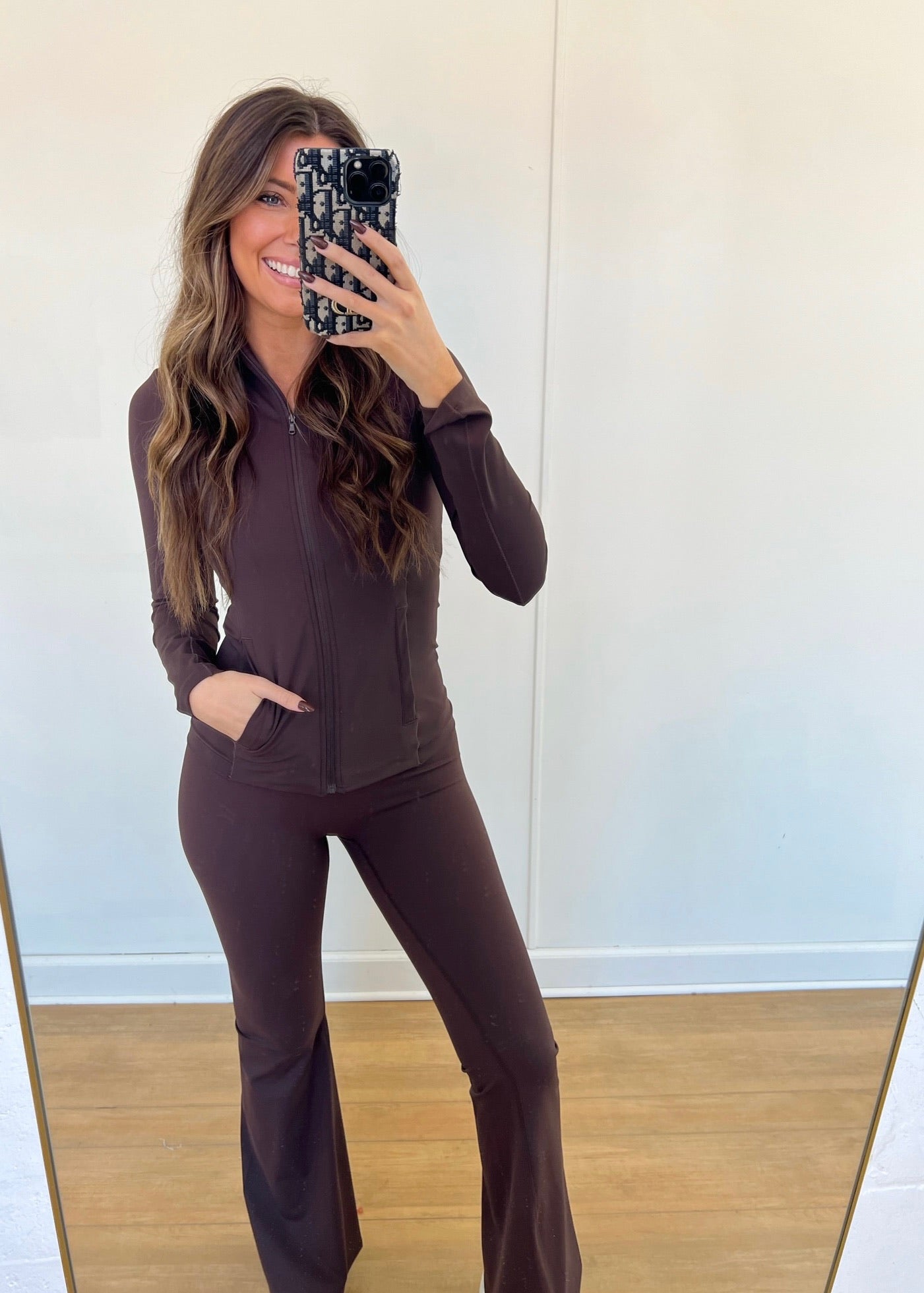 Chocolate Brown Zip Up