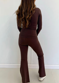 Chocolate Brown Zip Up